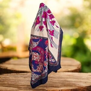 Elegant Floral Silk Scarf